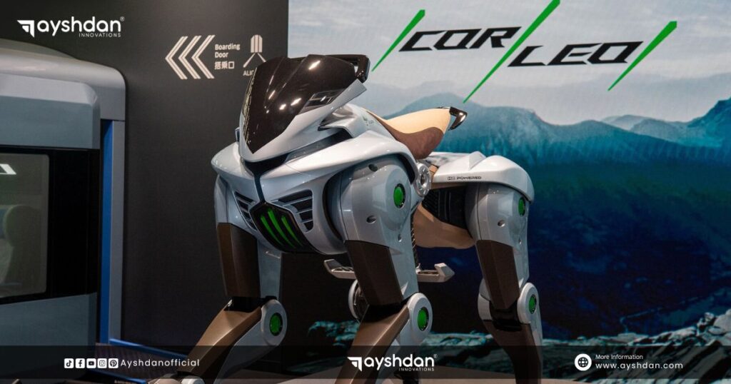kawasaki unveils CORLEO, a four-legged robot with hooves that walks, rides, and climbs